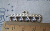Accessories - 10 Pcs Of Antique Silver Multiple Loops Rectangular Connectors 16x38mm A2320