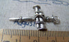 Accessories - 10 Pcs Of Antique Silver Nail Cross Charms Pendants 19x35mm A884