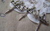 Accessories - 10 Pcs Of Antique Silver Nail Cross Charms Pendants 19x35mm A884