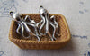 Accessories - 10 Pcs Of Antique Silver Octopus Charms 18x33mm A2664