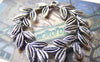 Accessories - 10 Pcs Of Antique Silver Olive Leaf Wreath Charms Pendants 38x38mm A2890