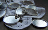 Accessories - 10 Pcs Of Antique Silver Oval Cameo Base Setting  Match 12x18mm Cabochon Double Sided A3197