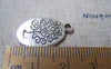 Accessories - 10 Pcs Of Antique Silver Oval Tree Pendant Charms 15x24mm Double Sided A2948
