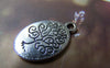 Accessories - 10 Pcs Of Antique Silver Oval Tree Pendant Charms 15x24mm Double Sided A2948