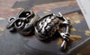 Accessories - 10 Pcs Of Antique Silver Owl Pendants Charms 20x30mm  A6360