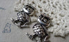 Accessories - 10 Pcs Of Antique Silver Owl Pendants Charms 20x30mm  A6360