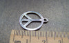 Accessories - 10 Pcs Of Antique Silver Peace Symbol Charms 20mm A3657