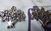 Accessories - 10 Pcs Of Antique Silver Peace Tree Charms 25x30mm A1029