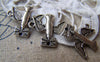 Accessories - 10 Pcs Of Antique Silver Pigeon Carrying Mail Charms 18x19mm A804