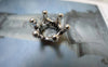 Accessories - 10 Pcs Of Antique Silver Princess Crown Ring Charms 8x14mm A6125