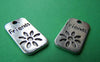 Accessories - 10 Pcs Of Antique Silver Rectangular Charms   12x23mm A1371