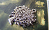 Accessories - 10 Pcs Of Antique Silver Ribbon Wish Tree Charms Pendants 25x29mm A5387