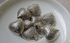 Accessories - 10 Pcs Of Antique Silver Rondelle Fish Heart Beads 16x17mm  A6145