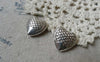 Accessories - 10 Pcs Of Antique Silver Rondelle Fish Heart Beads 16x17mm  A6145
