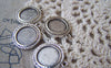 Accessories - 10 Pcs Of Antique Silver Round Base Settings Match 12mm Cameo A294