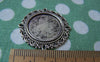 Accessories - 10 Pcs Of Antique Silver Round Cameo Base Settings 29mm Match 20mm Cabochon  A2441
