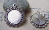 Accessories - 10 Pcs Of Antique Silver Round Cameo Base Settings 29mm Match 20mm Cabochon A2888