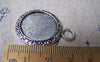 Accessories - 10 Pcs Of Antique Silver Round Cameo Base Settings Match 20mm Cabochon A3200
