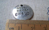 Accessories - 10 Pcs Of Antique Silver Round Charms 20mm A1334