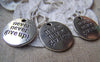 Accessories - 10 Pcs Of Antique Silver Round Charms 20mm A1334
