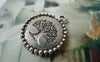 Accessories - 10 Pcs Of Antique Silver Round Peace Tree Charms  20mm A6615