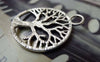 Accessories - 10 Pcs Of Antique Silver Round Tree Curved Bracelet Connector Charms 30mm A6515