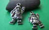 Accessories - 10 Pcs Of Antique Silver Santa Claus Father Christmas Charms A4153