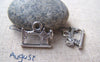 Accessories - 10 Pcs Of Antique Silver Sewing Machine Charms 14x18mm A864