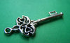 Accessories - 10 Pcs Of Antique Silver Skeleton Key Charms 16x45mm A1249