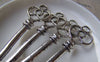 Accessories - 10 Pcs Of Antique Silver Skeleton Key Pendants Charms 20x62mm A1246