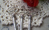 Accessories - 10 Pcs Of Antique Silver Skeleton Key Pendants Charms 20x62mm A1246