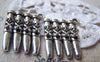 Accessories - 10 Pcs Of Antique Silver Skull Bullet Charger Charms Pendants 19x25mm A1569