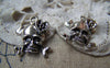 Accessories - 10 Pcs Of Antique Silver Skull Heart Charms 16x20mm A1570