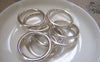 Accessories - 10 Pcs Of Antique Silver Smooth Round Circle Rings 25mm A2172