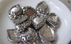 Accessories - 10 Pcs Of Antique Silver Strawberry Base Setting Match 10x10mm Heart Cameo A3473
