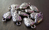 Accessories - 10 Pcs Of Antique Silver Strawberry Charms 10x16mm A1044
