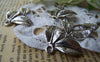Accessories - 10 Pcs Of Antique Silver Three Leaf Branch Charms 23x23mm A959