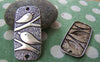 Accessories - 10 Pcs Of Antique Silver Two Birds Rectangular Connector Charms 19x38mm A3462