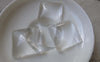 Accessories - 10 Pcs Of Clear Glass Dome Square Cabochon Cameo 25mm A7202