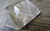 Accessories - 10 Pcs Of Clear Glass Dome Square Cabochon Cameo 25mm A7202