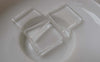 Accessories - 10 Pcs Of Crystal Glass Square Tile Flat Cabochon Cameo 20mm A7124