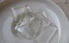 Accessories - 10 Pcs Of Crystal Glass Square Tile Flat Cabochon Cameo 25mm A5566