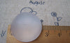 Accessories - 10 Pcs Of Frosted Glass Dome Round Cabochon Cameo 25mm A4983