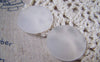 Accessories - 10 Pcs Of Frosted Glass Dome Round Cabochon Cameo 25mm A4985