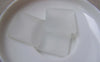 Accessories - 10 Pcs Of Frosted Glass Dome Square Cabochon Cameo 25mm A4989