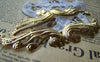 Accessories - 10 Pcs Of Gold Color Filigree Wing Embellishments 27x98mm A3958