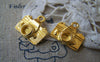 Accessories - 10 Pcs Of Gold Color Pewter Camera Charms 15x15mm A2316