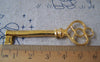 Accessories - 10 Pcs Of Gold Color Skeleton Key Pendants 20x62mm A4301