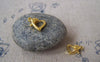 Accessories - 10 Pcs Of Gold Plated Brass Dolphin Heart Lobster Clasps 10x12mm A4589
