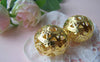 Accessories - 10 Pcs Of Gold Tone 3D Bird Nest Beads 19x26mm A2624